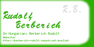 rudolf berberich business card